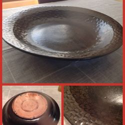 Decorative Ceramic Platter.  Beautiful Espresso color- Mid-century Modern Style & Design. Practically new, excellent condition, no chips.  Such a
