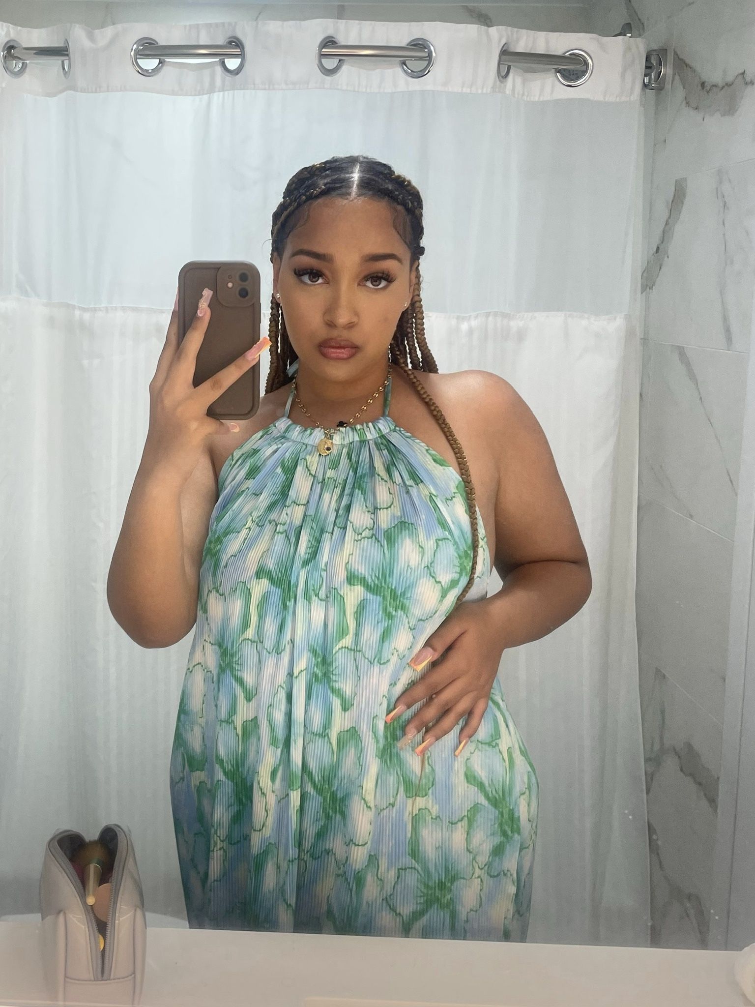 Summer Blue Dress ! Worn Once In Miami