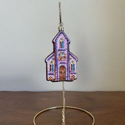 Christopher Radko Church Ornament 5” tall x 2.75” wide x .75” depth