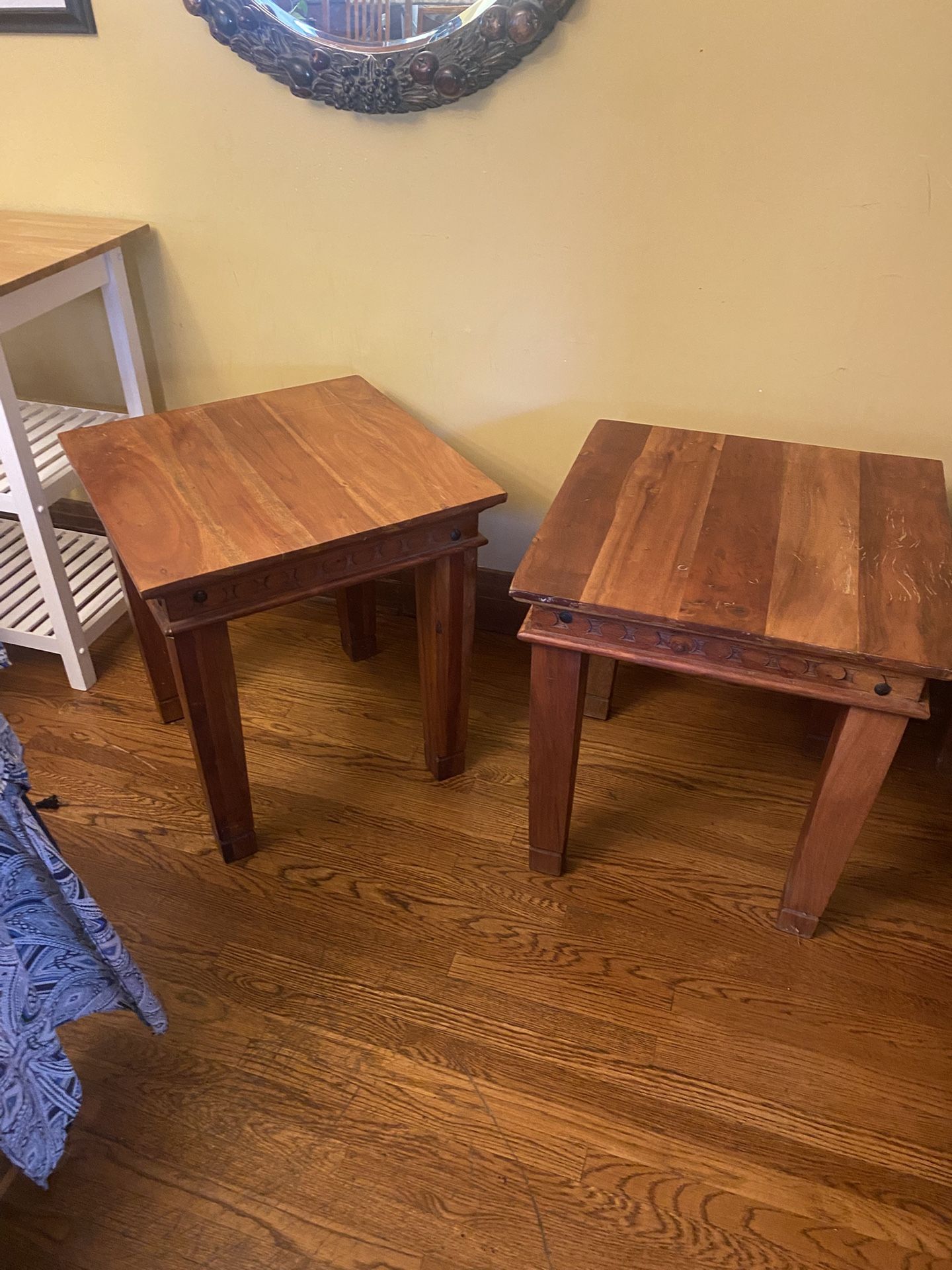 Wooden tables