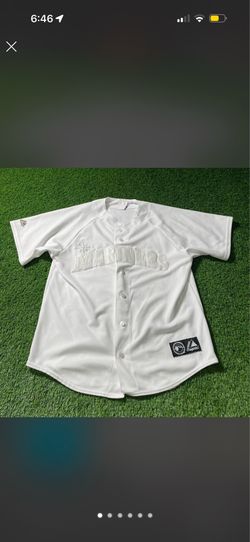 Seattle Mariners White Tonal Jersey — Majestic Authentic Collection, Size L