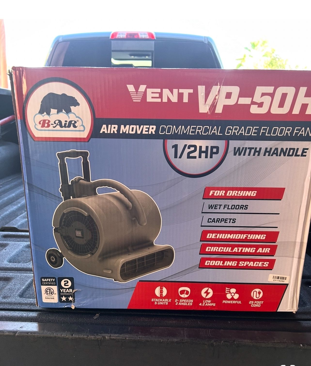 New 1/2 HP Air Mover Carpet Dryer
