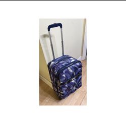 Gotti Geometric Purple/blue Print Wheel Carry-On Luggage Bag