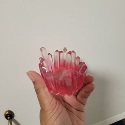Handmade Resin bowl Red Crystal