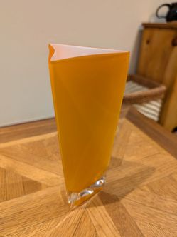 Triangular Glass Sommerso Vase