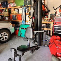 Complete Home Gym Setup - Plates, Barbell, Bench & Multi-Gym Machine