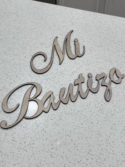 Wood Sign -Mi Bautizo Laser Cut Out