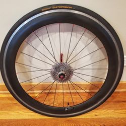 Road Bike Rear Wheel With Novatec F372SB Hub 10 Speed SunRace 11T Cassette And Continental Gatorskin Tire