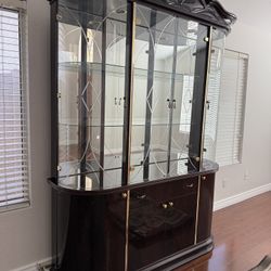 Elegant Lighted China Cabinet / Display Hutch
