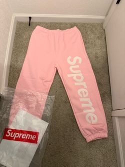 Supreme Pink Sweatpants with Logo