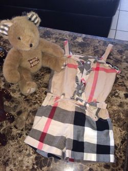 Authentic Burberry bear and romper