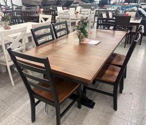 Wildenauer Black/Brown Dining Set 💥 4TH OF JULY SPECIAL! 💥