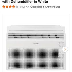 Vissani 5,000 BTU 115-Volt Window Air Conditioner for 150 sq. ft Rooms with Dehumidifier in White