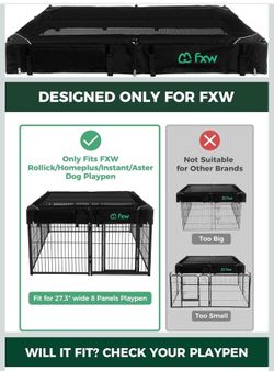 FXW Exclusive Mesh Top dog playpen cover