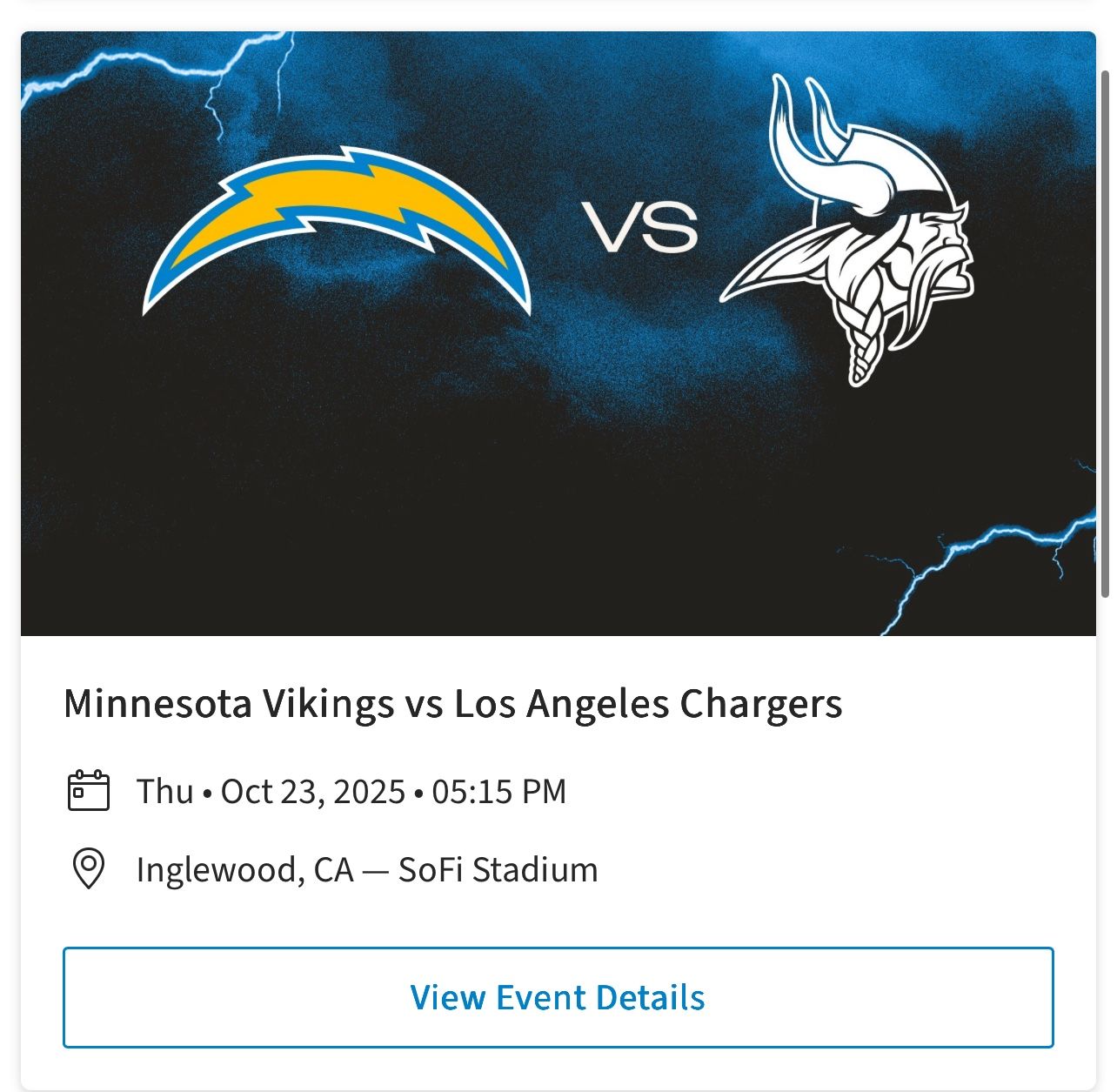 Los Angeles Chargers Vs Minnesota Vikings