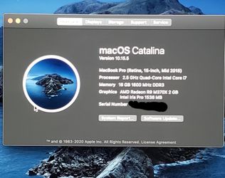 15-inch Macbook Pro Retina i7 16GB