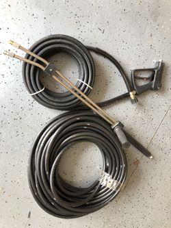 150’ Power Washing Hose W/ lots Attachments