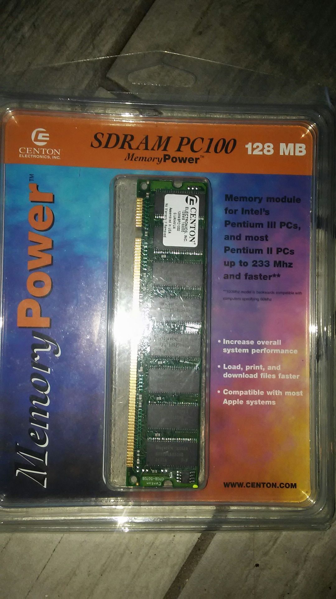 SDRAM PC100 Memory Power 128MB