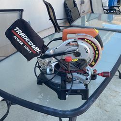 Tradesman Mitter saw  10  inch blade in good condition
