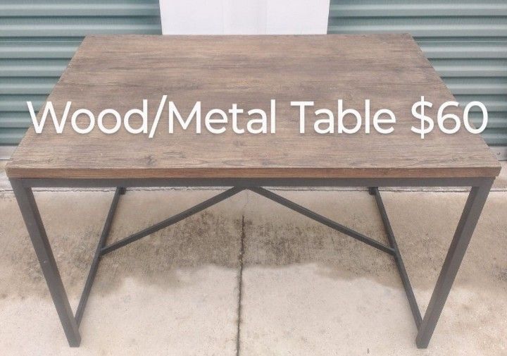 Wood/Metal Table $60