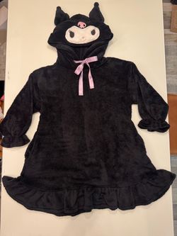 Sanrio Kuromi Hoodie Dress GRL Black Kawaii Anime