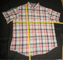 IZOD Men’s 3XL Big & Tall Multicolor Plaid Short Sleeve Button-Up Shirt