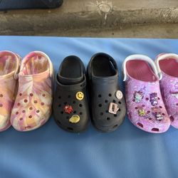 3 Pairs Of Crocs Kids Size 6