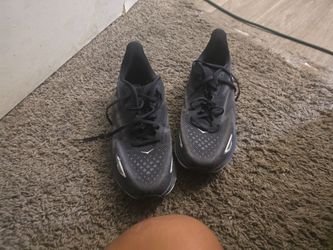 Hokas size 12 mens black and white