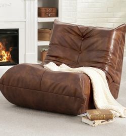 Big Beanbag Faux Leather Sofa - $50 (Excellent Condition)