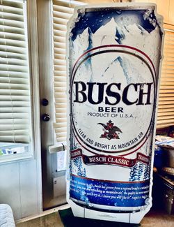 GIANT ANHEUSER BUSCH 6-FT BEER CAN 2-Sided KEVIN HARVICK