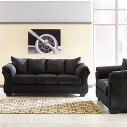 Darcy Black Sofa & Loveseat - Shop Now Pay Later - $39 Down