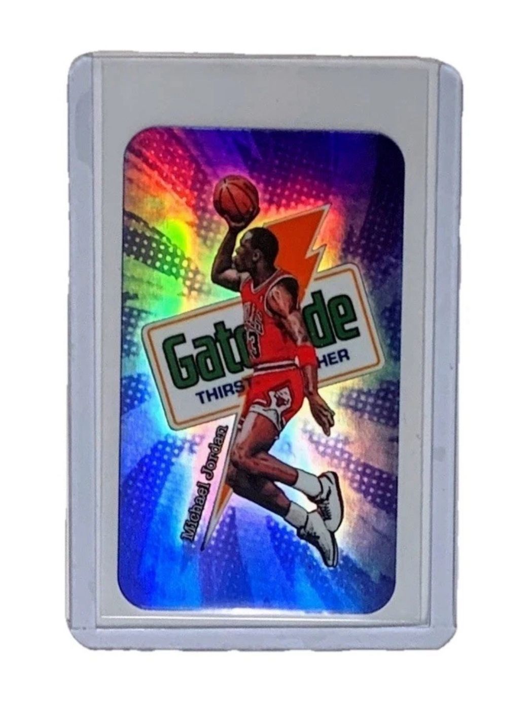 Michael Jordan 1991 Gatorade Blue Tropical Fruit Mini Refractor Promo Card