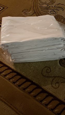 $ 5,00 Brand New Queen White Flat Bed Sheets 1800 Thread US Made