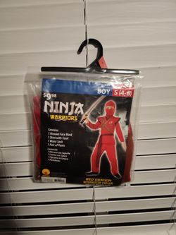 Red Ninja Boy Halloween Costume