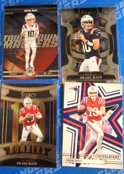 Drake Maye Patriots Football Card Lot of 4