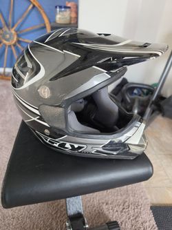 Fly Racing Motocross Helmet Black and Silver