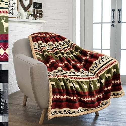 Premium Christmas Blanket Sherpa Fleece Throw