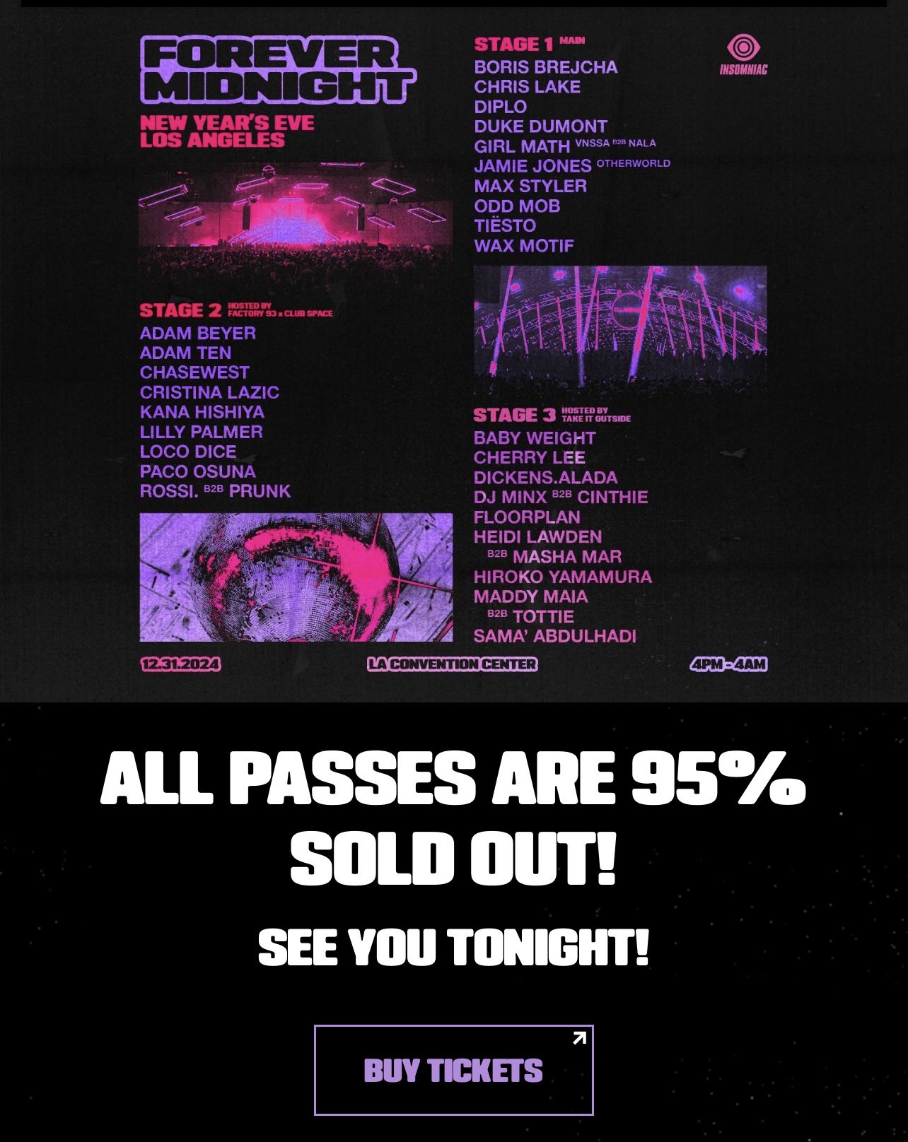 Forever Midnight TONIGHT $100 Each