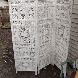 Antique Hand Carved Room Divider