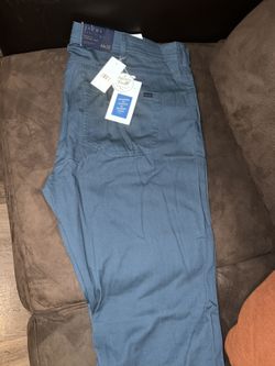 JACHS NY STRAIGHT STRETCH FIT TWILL TEAL PANTS SIZE 44x32