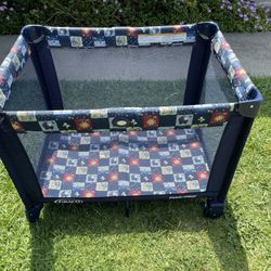 Graco Baby Toddlers Navy Blue PlayPen Portable Pack N Play