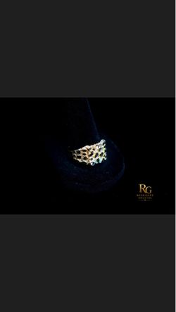 14K Gold Nugget Ring