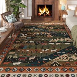 Area Rugs 8x10 for Living Room Washable 