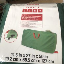 Rolling Christmas tree bag. Fits up to nine Ft Tree