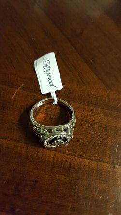 White gold plated size 10