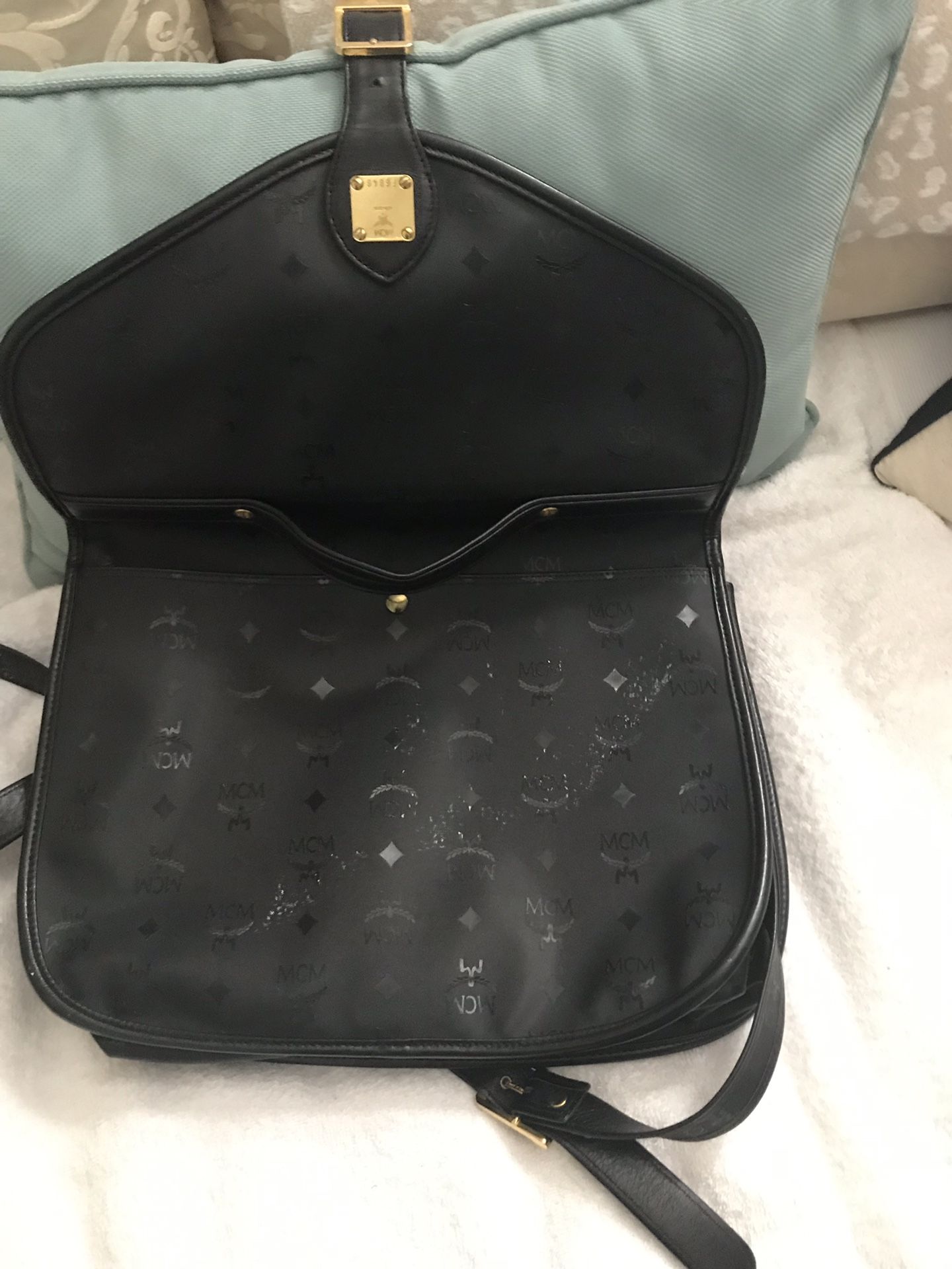 MCM black on black shoulder bag