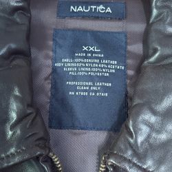 Men’s dark brown leather jacket