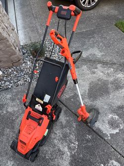 BLACK+DECKER Corded Lawn Mower + Weed Whacker Bundle