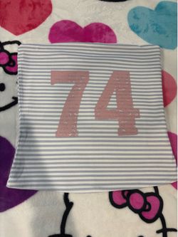 Tube top with pink and blue stripes