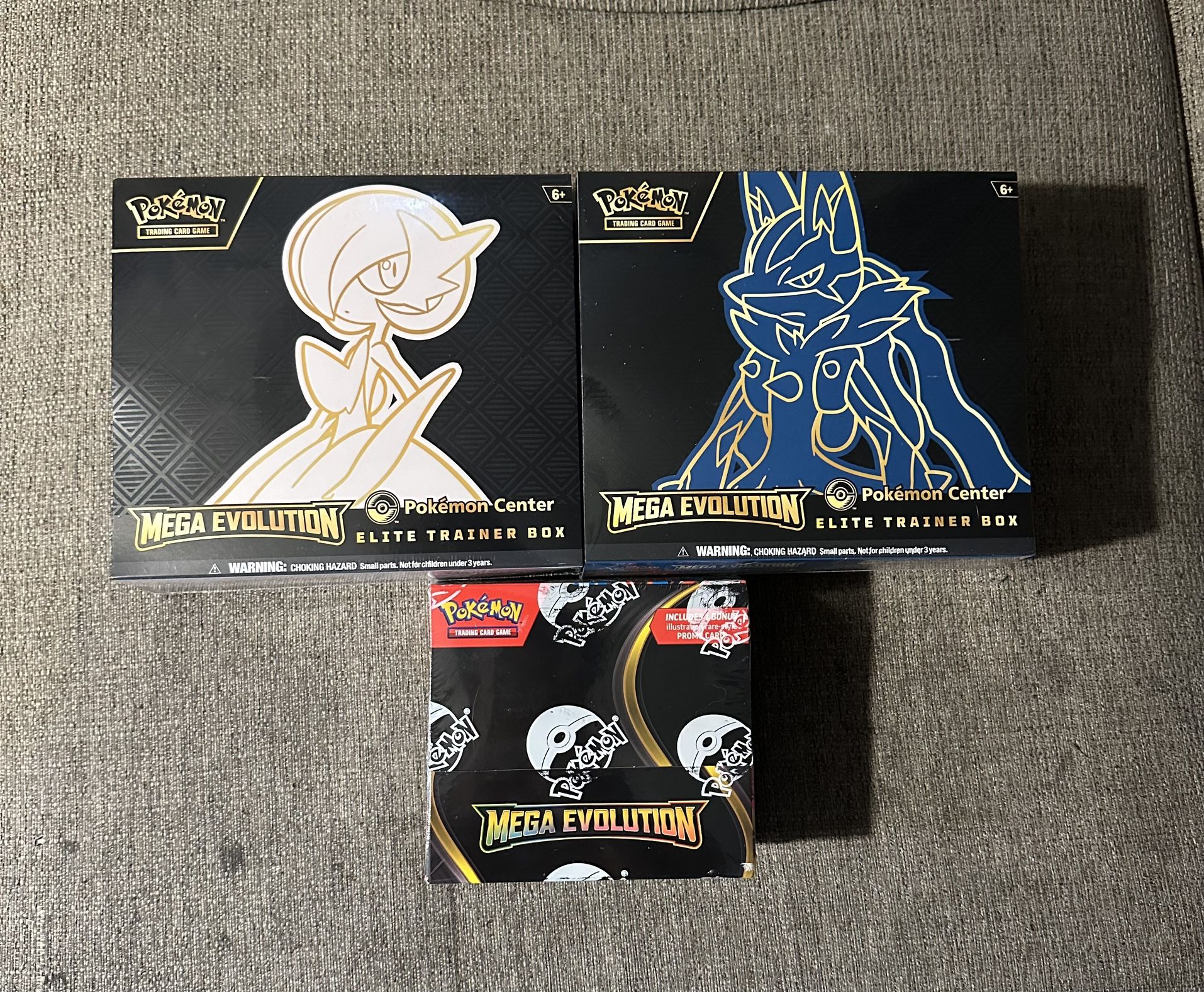 Mega Evolution Pokemon Center Elite Trainer Box ETB Mega Gardevoir / Lucario + Enhanced Booster Box